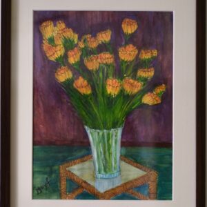 Vase  with Flowers ( 52 x 41 x 2 cm with Frame )